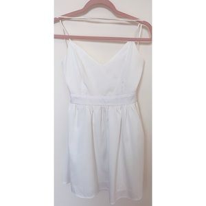 White Open-Backed Full Skirt Mini Dress